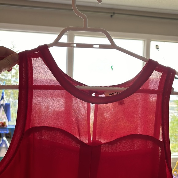 Red Blouse Monteau size M - Picture 2 of 3
